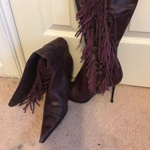 Fringes Western knee boot